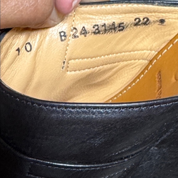 Robert Clergerie Black Leather Wedge Buckle Heel Size 10 - Picture 5 of 6